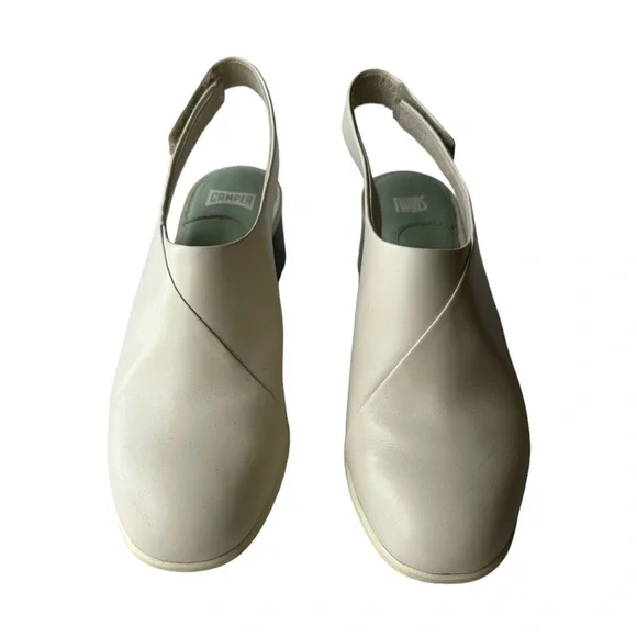 Camper Twins Velcro Slingback Mule Boot Shoe White Size 38 US Size 7.5 - Picture 3 of 14